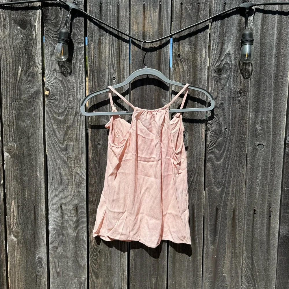 Kate Spade Baby Pink Spaghetti Strap Ruffled Camisole tank top blouse size XS